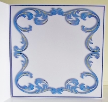 Lilac Corner Blue Insert 8x8 by Pam Stubley