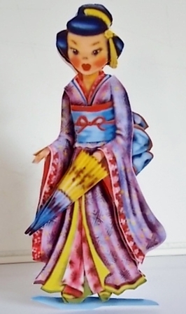 Vintage Miss Geisha Card by Pam Stubley