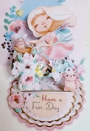 Hello Spring 2 Triple Easel Card and Envelope Kit.  by Pam Stubley