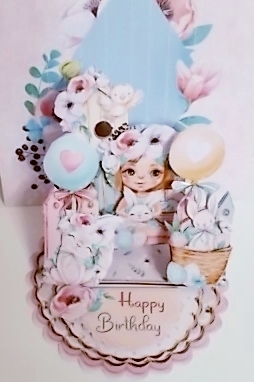 Hello Spring 3 Triple Easel Card and Envelope Kit.  by Pam Stubley