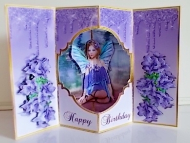 Purple Magic - Window Card  by Pam Stubley