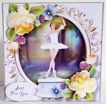 Ballerina Music Box With Yellow Roses by Pam Stubley