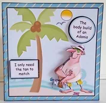 The body build of an Adonis A4 sheet for 6 x 6 card  by Pam Stubley