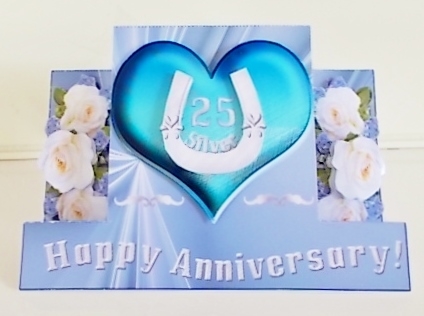25th Anniversary Wishes - Center Stepper Card by Pam Stubley