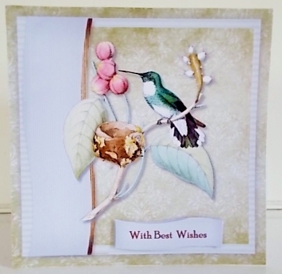 Male Card Antique Hummingbird Topper & Tags 7 by Pam Stubley