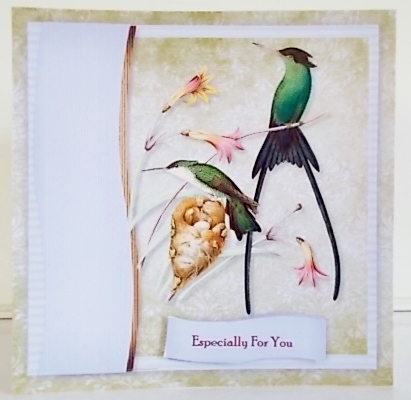 Male Card Antique Hummingbird Topper & Tags 9 by Pam Stubley