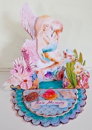 A Mermaids Tale 1 Triple Easel Card Mini Kit by Pam Stubley
