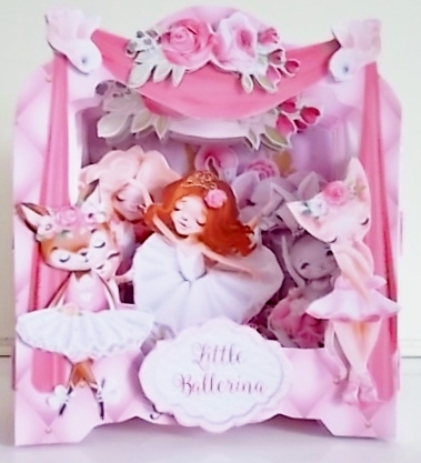 Prima Ballerina Recital Shape the Scene 3D Card and Envelope Kit. by Pam Stubley