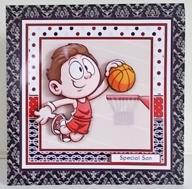 BASKETBALL 7.5 Decoupage & Insert Mini Kit by Pam Stubley