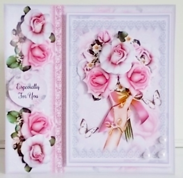 Pink Rose Bouquet Mini Page Kit by Pam Stubley