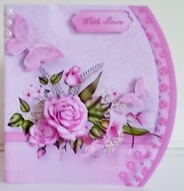 Rose Posy - Rounded Offset Card Mini Kit by Pam Stubley
