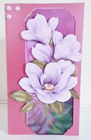 Kit 4 Card Toppers Magnolias & Roses by Pam Stubley