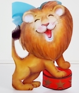 Vintage Circus Lion Card by Pam Stubley