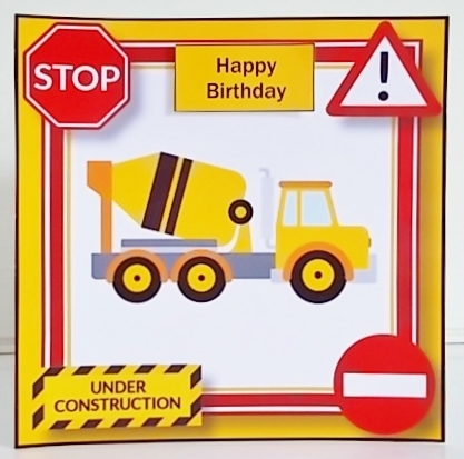 Under Construction - Cement Mixer 8x8 by Pam Stubley