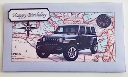 Black Adventure Jeep Money Holder by Pam Stubley