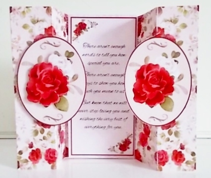 Rose Fold Back Card Mini Kit by Pam Stubley