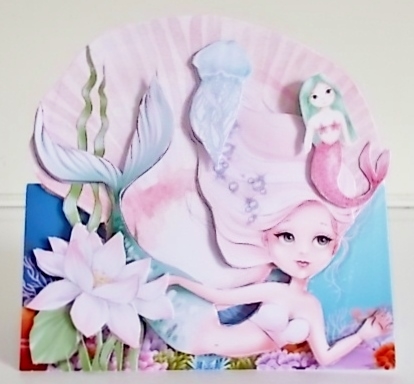 Little Mermaids 3 - 6x6 Complete Card & Envelope Kit by Pam Stubley