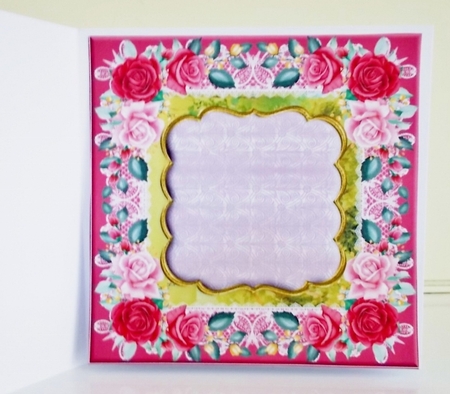 pink floral insert by Pam Stubley