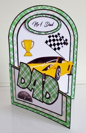 Cutaway yellow sports car by Pam Stubley