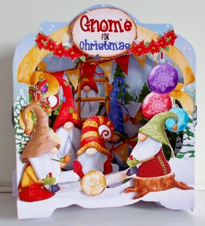 Gnome for Christmas Shape the Scene 3D Card and Envelope Kit. by Pam Stubley