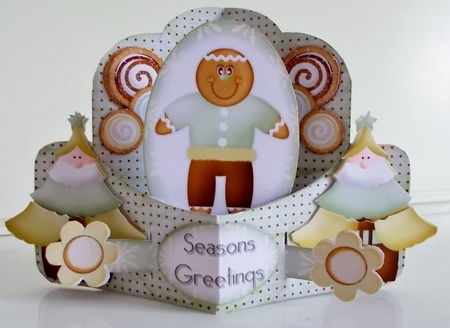 Sweet Christmas Boy - Push n Pull Card Kit by Pam Stubley