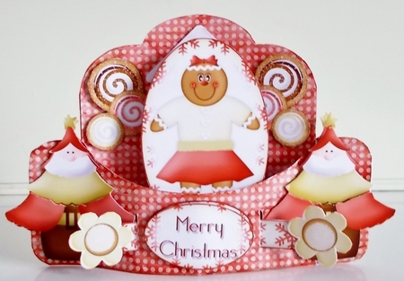 Sweet Christmas Girl - Push n Pull Card Kit by Pam Stubley
