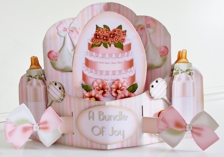 New Baby 1 - Push n Pull Card Kit by Pam Stubley