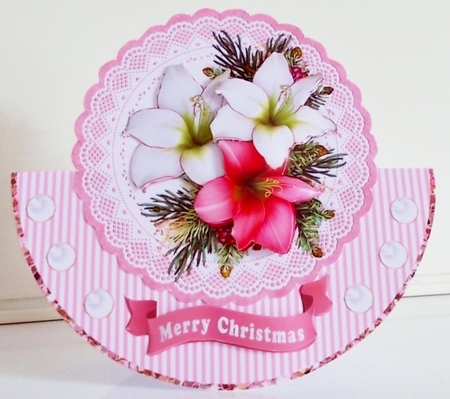 Vintage holiday Rocker Card by Pam Stubley