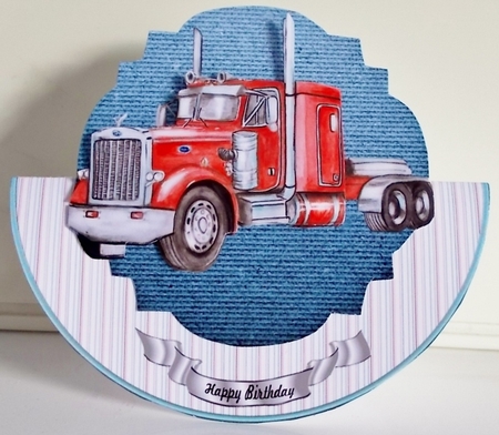 Retro truck Rocker Card by Pam Stubley