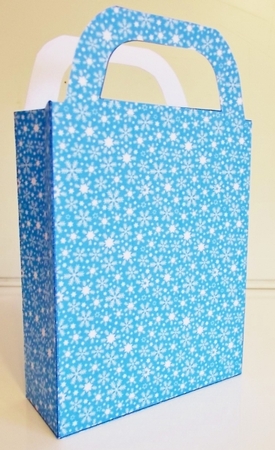 Blue snowflake gift bag 3 by Pam Stubley