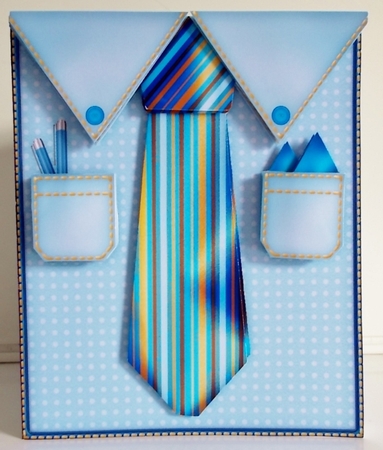 Mens Shirt 11 - Decoupage Card Kit by Pam Stubley