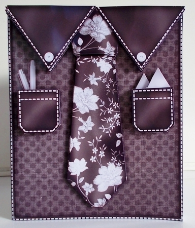 Mens Shirt 24 - Decoupage Card Kit by Pam Stubley