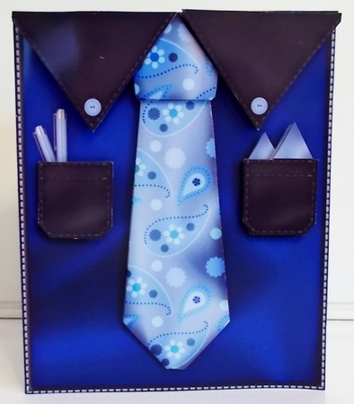 Mens Shirt 25 - Decoupage Card Kit by Pam Stubley