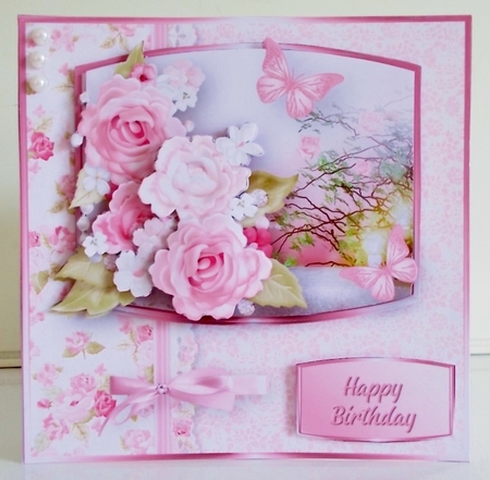 Beautiful Roses - Decoupage Card Mini Kit by Pam Stubley