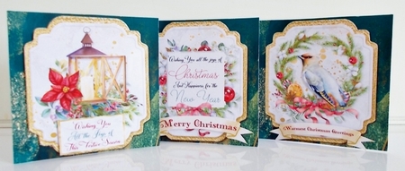 Merry & Bright Selection Box 10 Square Cards & Envelope Set by Pam Stubley