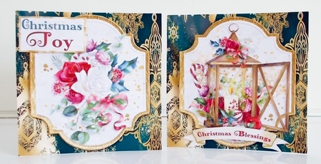 Merry & Bright Selection Box 10 Square Cards & Envelope Set by Pam Stubley