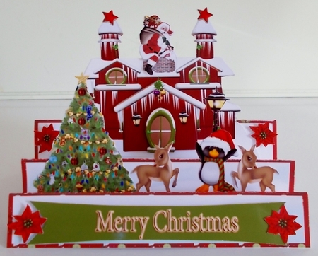 Stair Stepper - Santa On His Way #11 by Pam Stubley