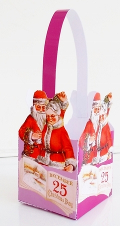 CHRISTMAS GIFT BASKET - VINTAGE MR & MRS CLAUS by Pam Stubley
