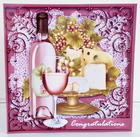  Cheese & Wine  Male Card by Pam Stubley