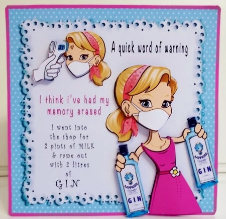 A Quick Word Of Warning - Decoupage by Pam Stubley