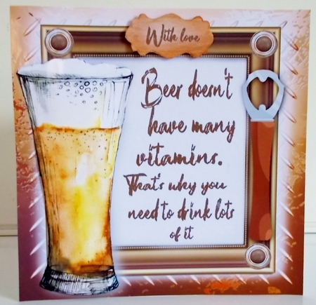 Vintage Beer Humour 1 7x7 by Pam Stubley