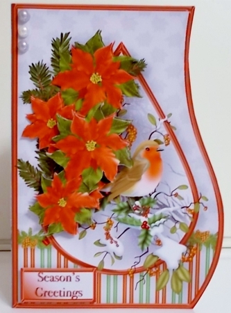 Robin and Mistletoe - Curved Edge Card Mini Kit by Pam Stubley