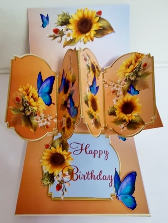 TWIST AND POP CARD KIT - SUNFLOWERS KRAZY 3 by Pam Stubley