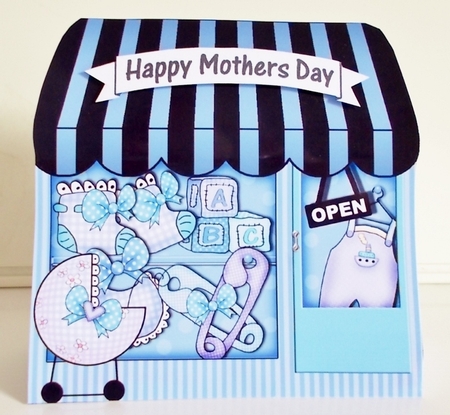 3D Shaped Card Kit - Little New Baby Boy Shop by Pam Stubley