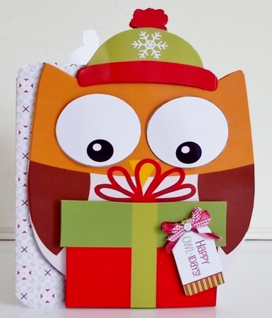A Gift for the Owl-idays Shaped 3D Decoupage Card and Insert Kit by Pam Stubley