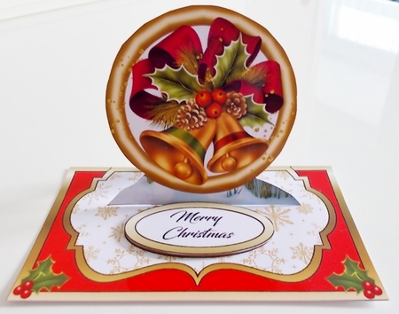 Small easel Christmas Bells by Pam Stubley