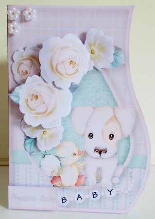 Baby Boy or Girl - Curved Edge Card Mini Kit by Pam Stubley