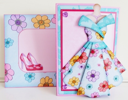 Womens Dress 21 - Decoupage Card Kit by Pam Stubley