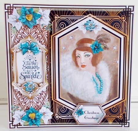 Festive Art Deco Lady Mini Page Kit    by Pam Stubley