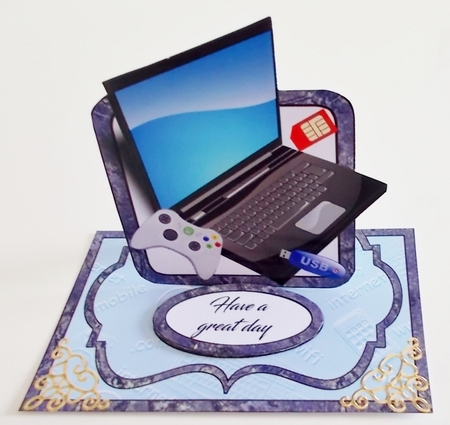Small easel Laptop by Pam Stubley